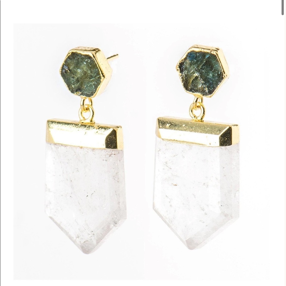 Quartz Point Statement Earrings - New